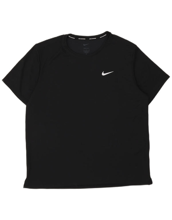 Nike Mens Dri Fit Graphic T-Shirt Top Large Black Polyester