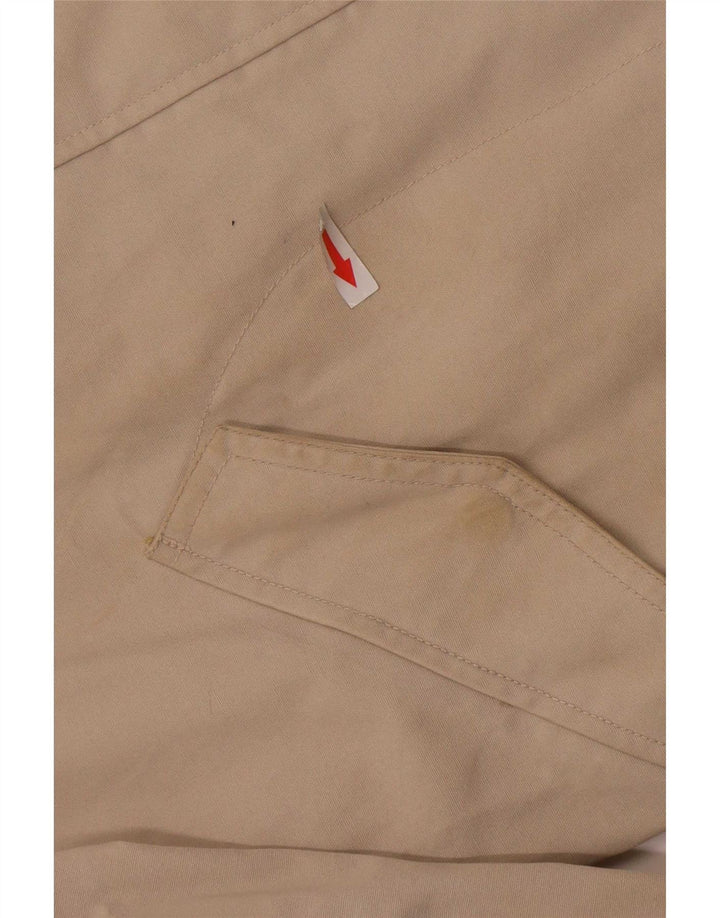 Joules Womens Hooded Rain Jacket UK 12 Medium Beige Cotton
