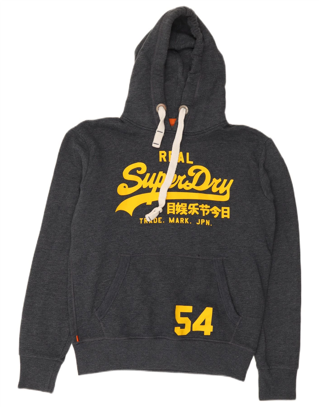 Superdry Mens Graphic Hoodie Jumper Medium Grey Cotton