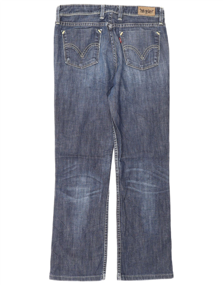 Levi's Womens 627 Straight Jeans W29 L28 Navy Blue Cotton