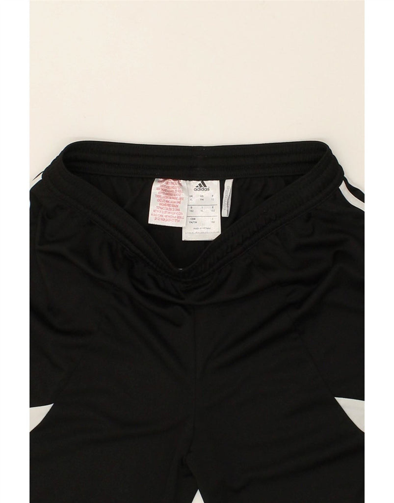 ADIDAS Boys Climalite Graphic Sport Shorts 11-12 Years Large Black Vintage Adidas and Second-Hand Adidas from Messina Hembry 