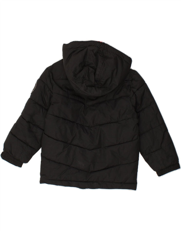REEBOK Boys Hooded Padded Jacket 5-6 Years Black Polyester Vintage Reebok and Second-Hand Reebok from Messina Hembry 