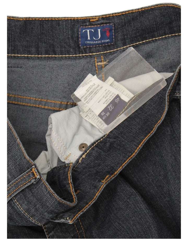 Trussardi Womens Straight Jeans W30 L30 Navy Blue Cotton