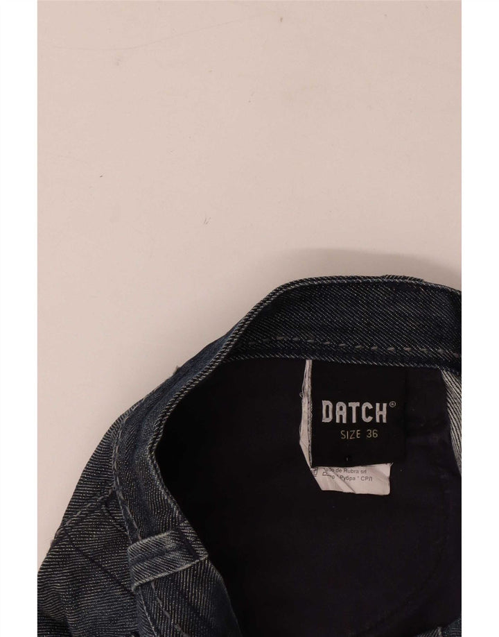 Datch Mens Straight Jeans W36 L30 Navy Blue Cotton