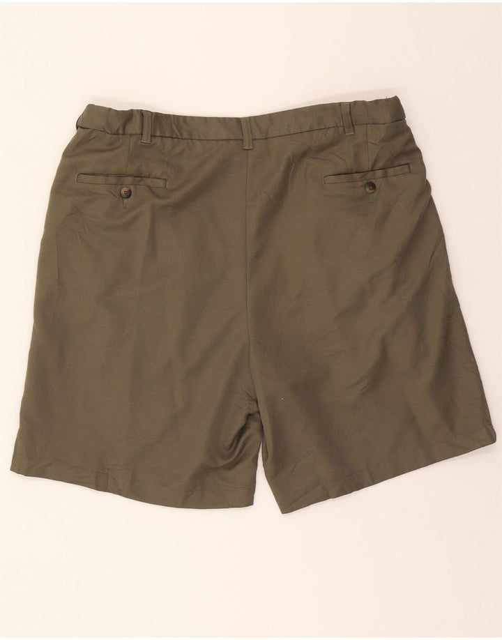 HAGGAR Mens Pegged Chino Shorts W40 XL Khaki Polyester Vintage Haggar and Second-Hand Haggar from Messina Hembry 