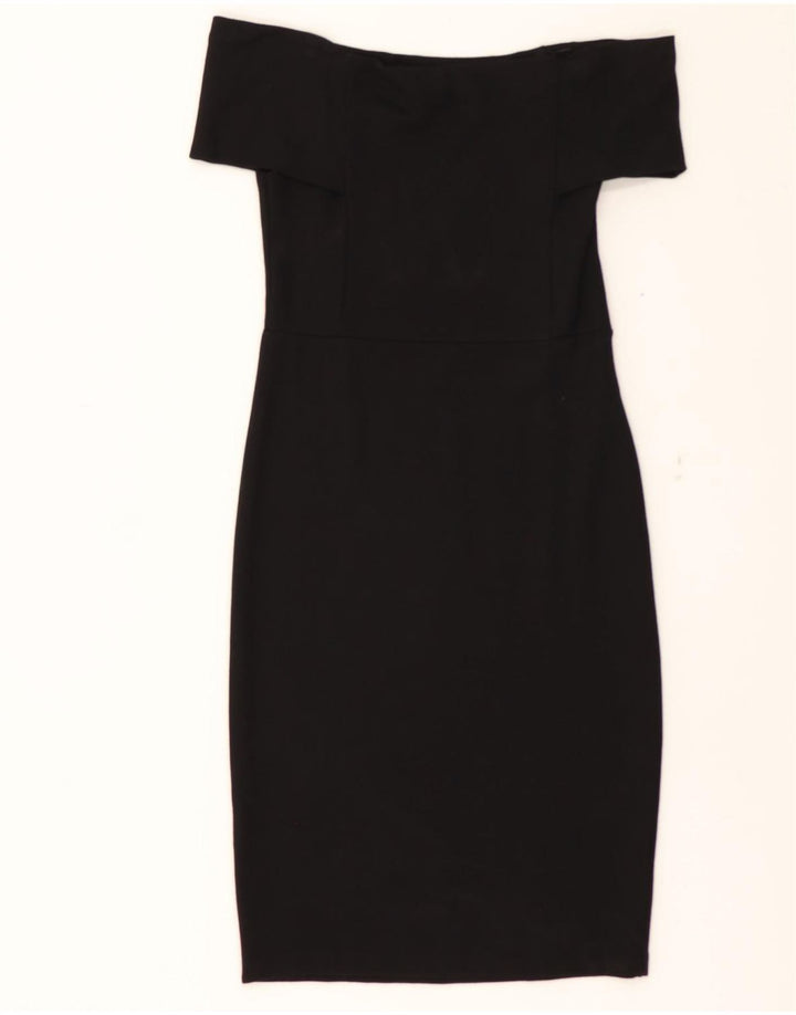 ZARA Womens Off Shoulder Dress UK 12 Medium Black Vintage Zara and Second-Hand Zara from Messina Hembry 