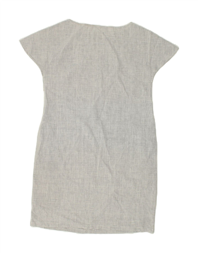 ROHAN Womens Sheath Dress UK 12 Medium  Grey Striped Polyester | Vintage Rohan | Thrift | Second-Hand Rohan | Used Clothing | Messina Hembry 