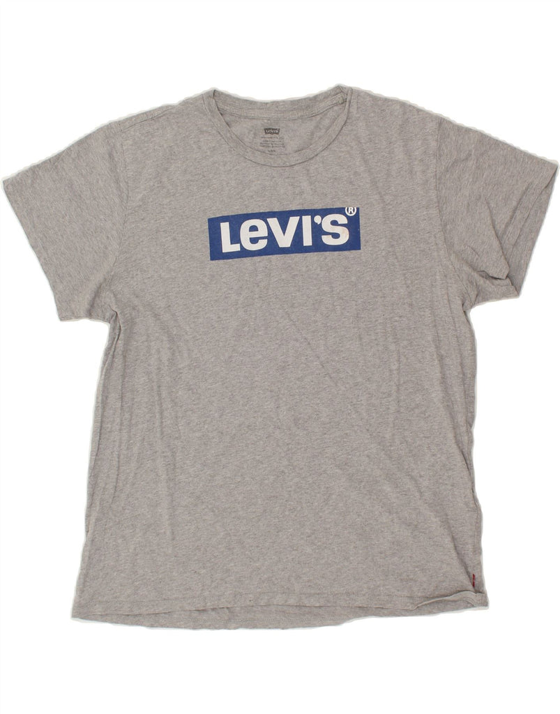 LEVI'S Mens Graphic T-Shirt Top Large Grey Cotton | Vintage Levi's | Thrift | Second-Hand Levi's | Used Clothing | Messina Hembry 