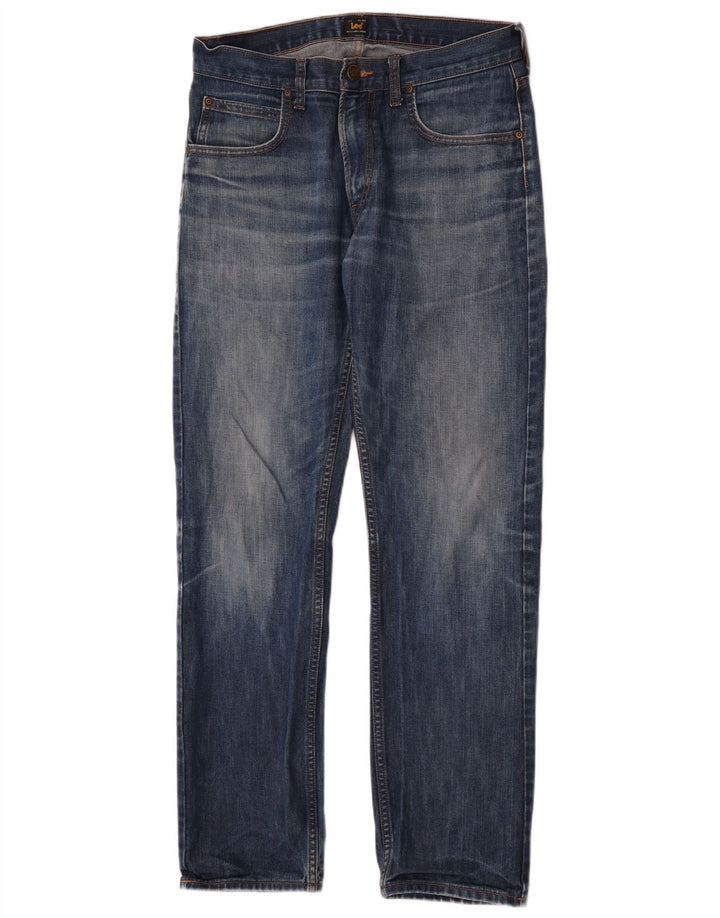 Lee Mens Blake Straight Jeans W31 L32 Blue Cotton