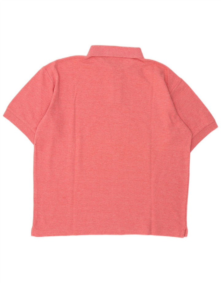 Fila Mens Polo Shirt IT 50 Medium Red Flecked Cotton