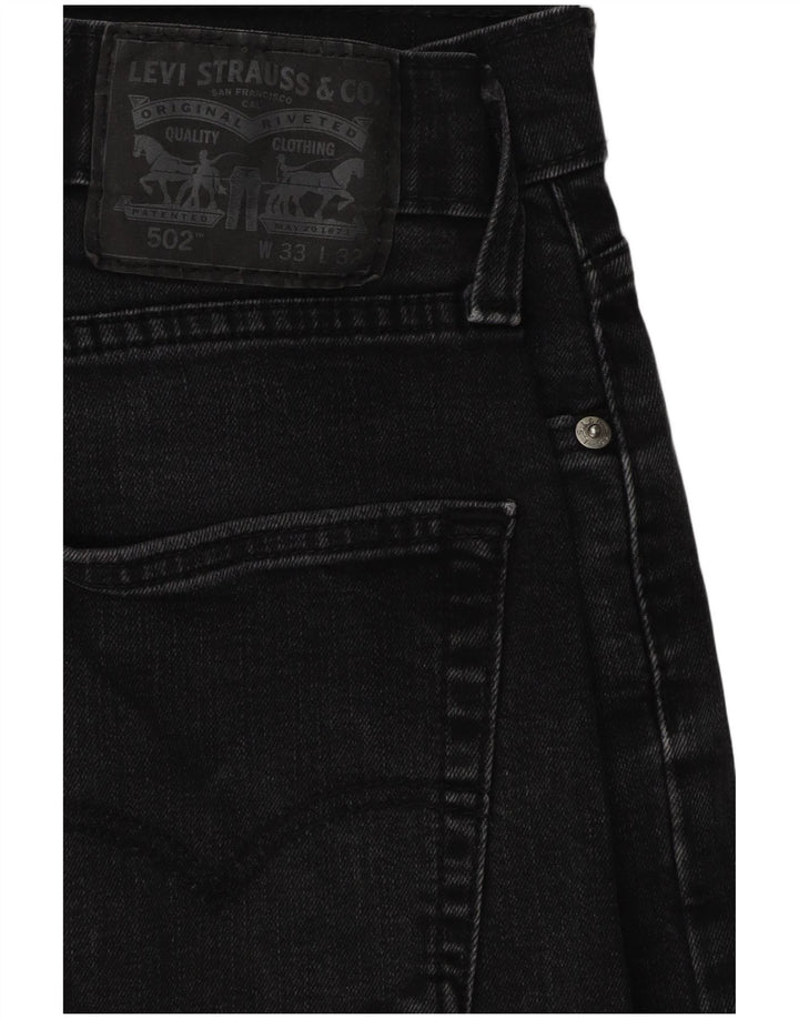 Levi's Mens 502 Regular Fit Straight Jeans W33 L32 Black