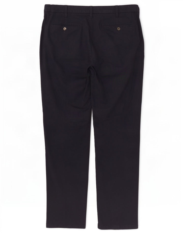 Marks & Spencer Mens Regular Chino Trousers W38 L31 Navy Blue Cotton