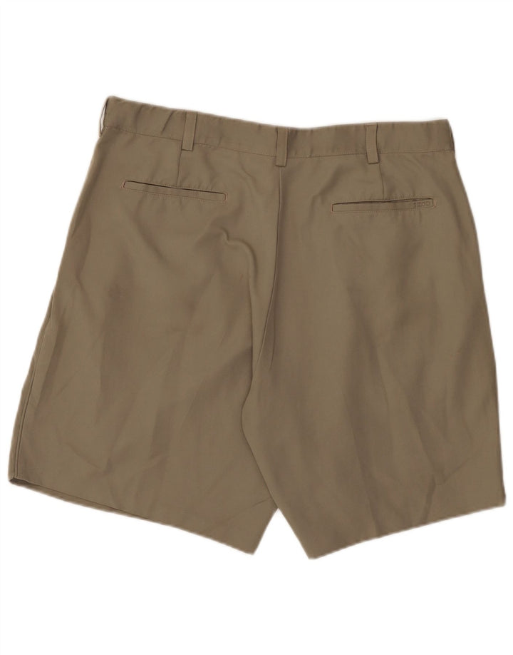 Izod Mens Chino Shorts W36 Large Khaki Polyester
