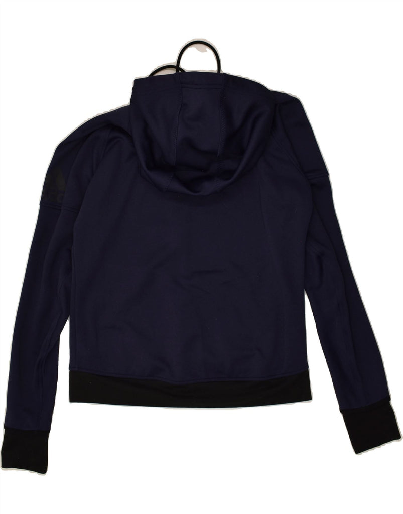 ADIDAS Womens Zip Hoodie Sweater UK 12/14 Medium Purple Polyester | Vintage Adidas | Thrift | Second-Hand Adidas | Used Clothing | Messina Hembry 
