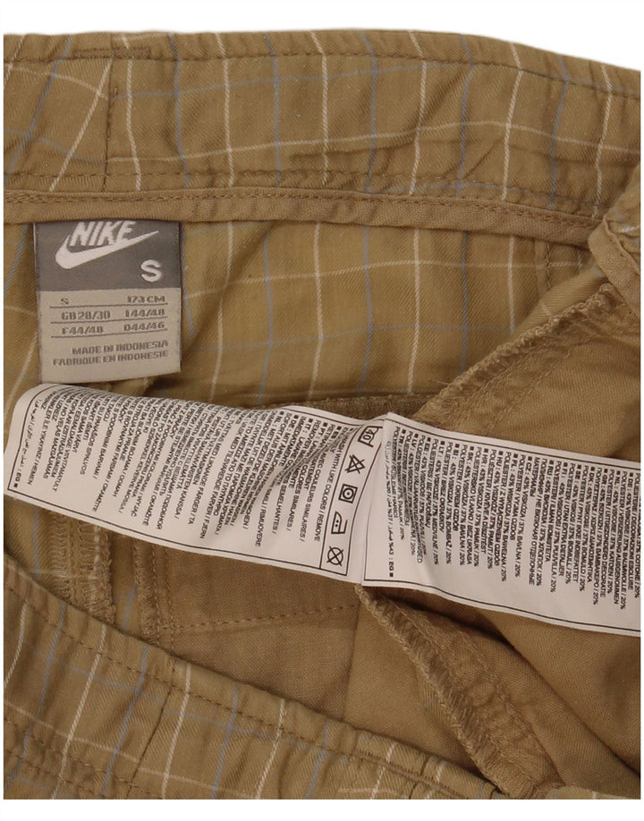 Nike Mens Regular Fit Chino Shorts Small W30  Beige Check