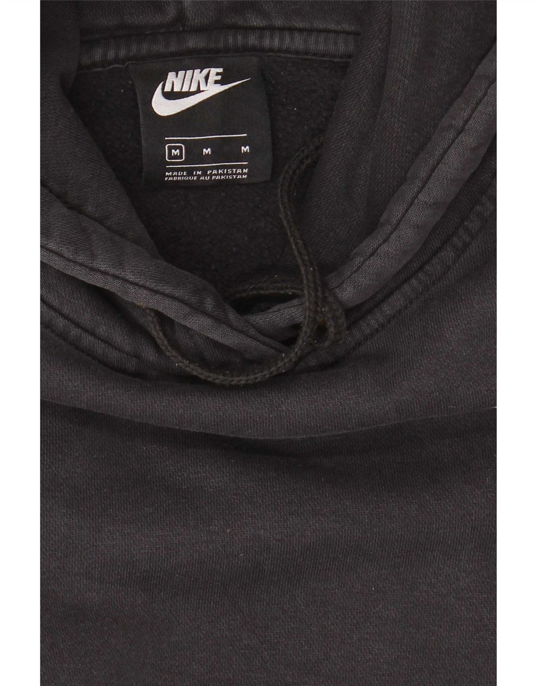 Nike Womens Oversized Hoodie Jumper UK 14 Medium Black Cotton
