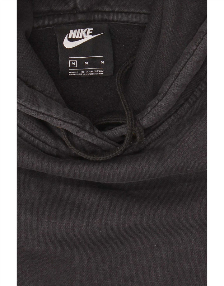 Nike Womens Oversized Hoodie Jumper UK 14 Medium Black Cotton