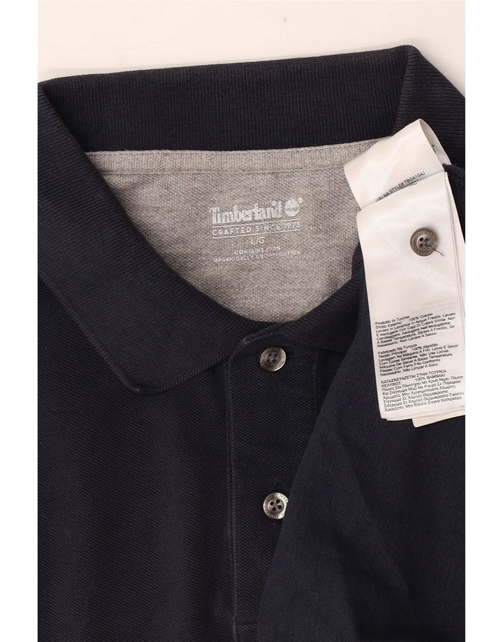Timberland Mens Polo Shirt Large Navy Blue Cotton