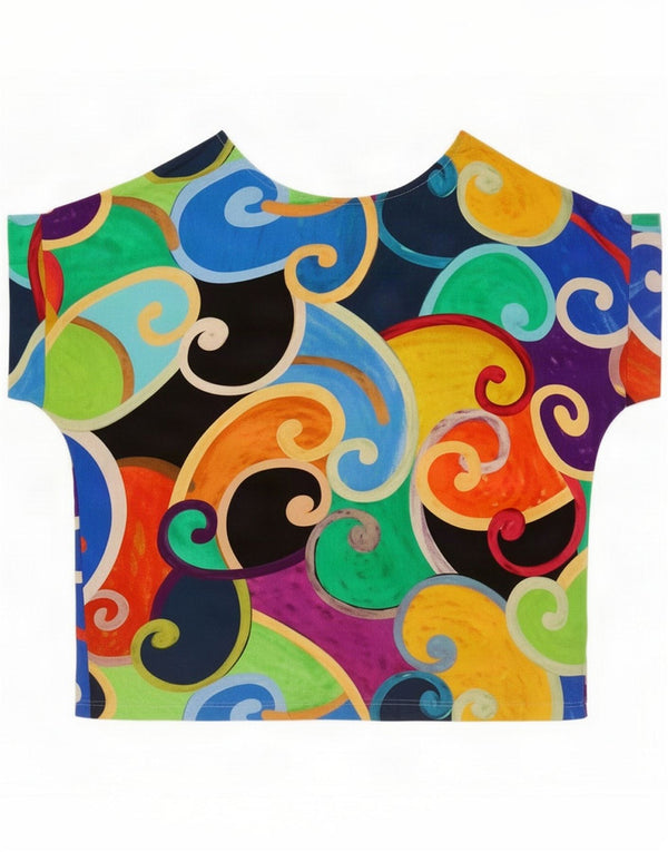 Vintage Womens Blouse Top UK 16 Large Multicoloured Paisley Viscose