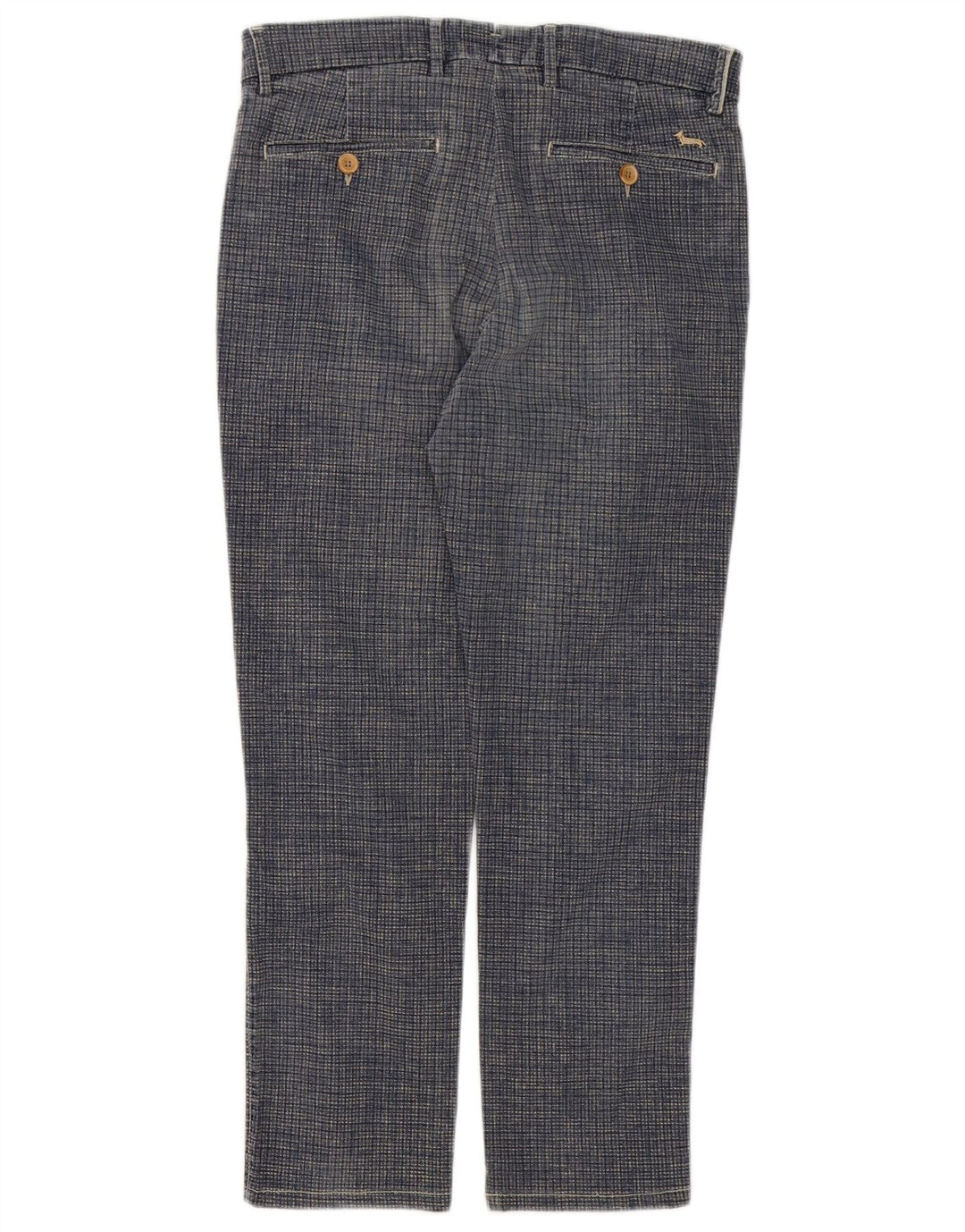 Harmont & Blaine Mens Chino Trousers IT 46 Small W32 L27 Blue Houndstooth