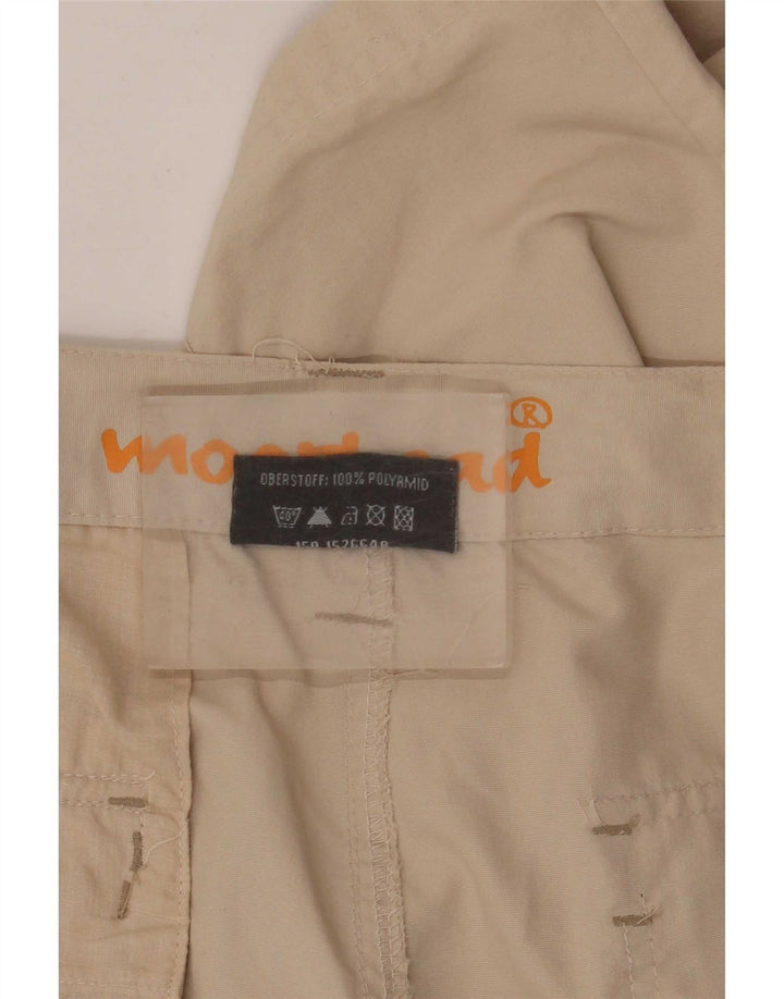 Moorhead Mens Straight Cargo Trousers W34 L34 Beige Polyamide