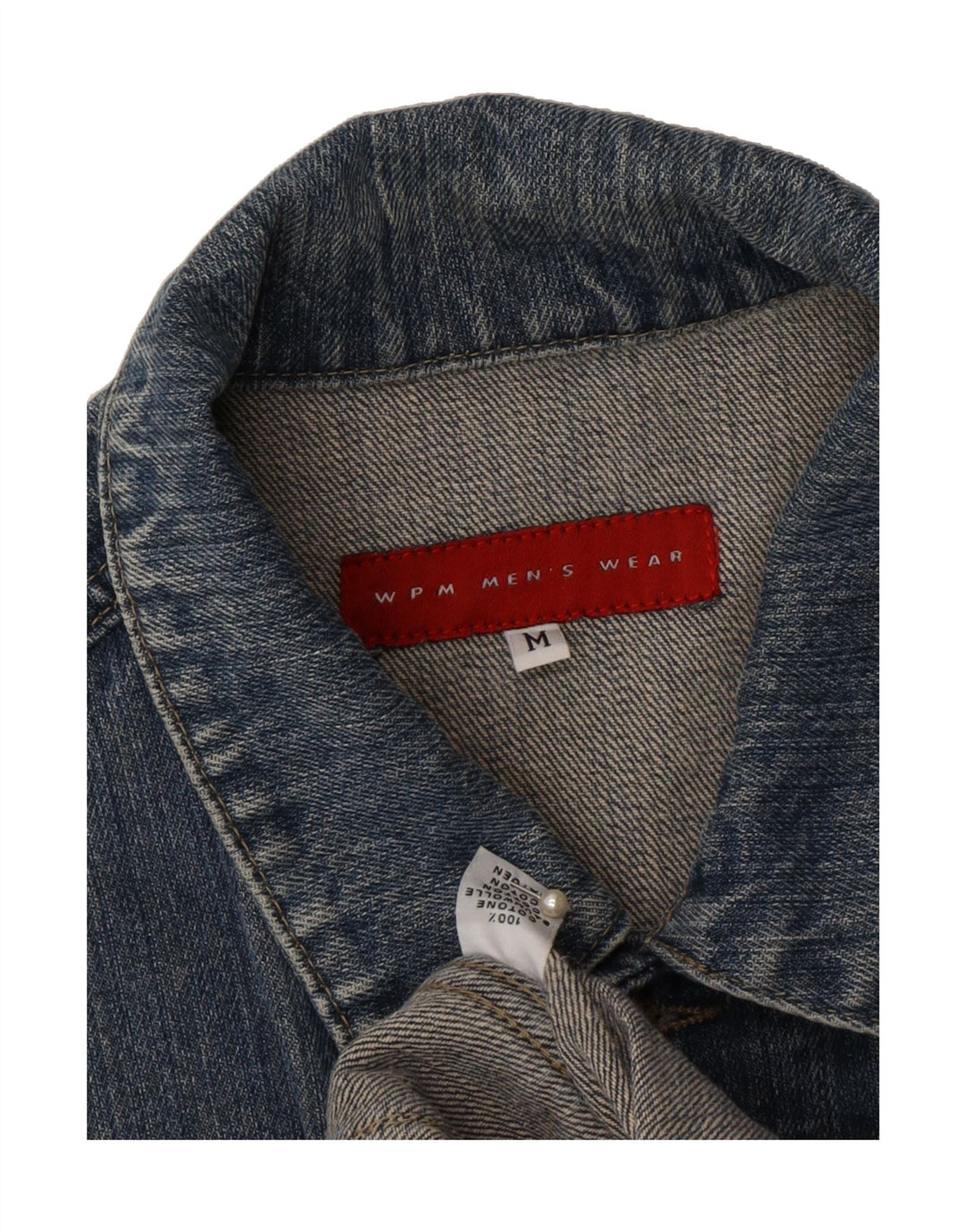 WPM Mens Denim Jacket UK 38 Medium Blue Cotton Vintage WPM and Second-Hand WPM from Messina Hembry 