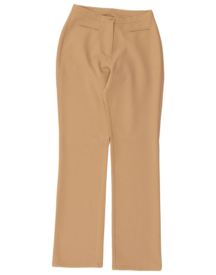BENETTON Womens Straight Casual Trousers IT 40 Small W26 L30 Beige