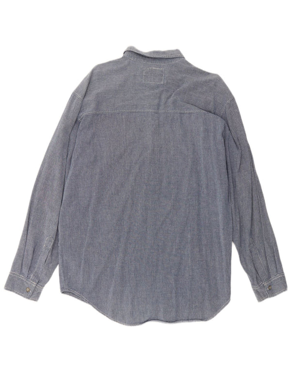 Levi's Mens Shirt Large Blue Cotton