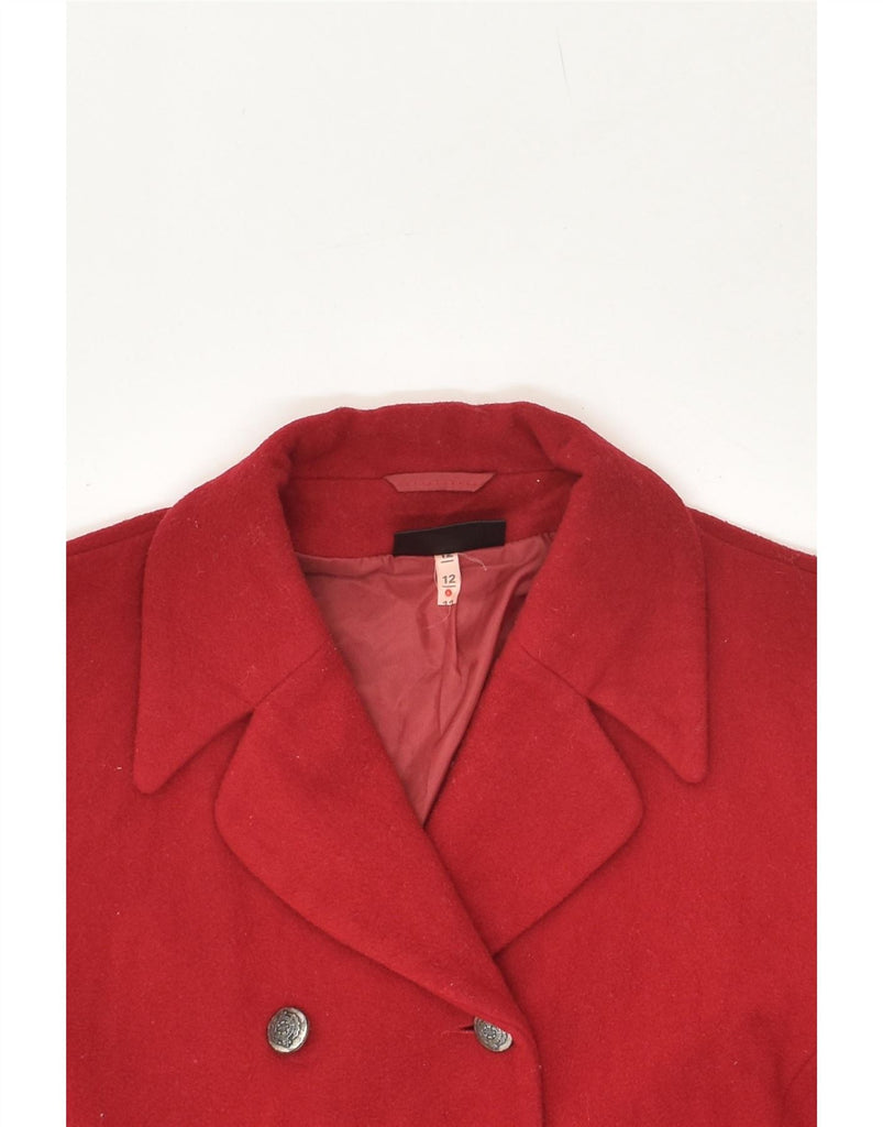 VINTAGE Womens Crop Double Breasted Blazer Jacket UK 12 Medium Red Vintage Vintage and Second-Hand Vintage from Messina Hembry 