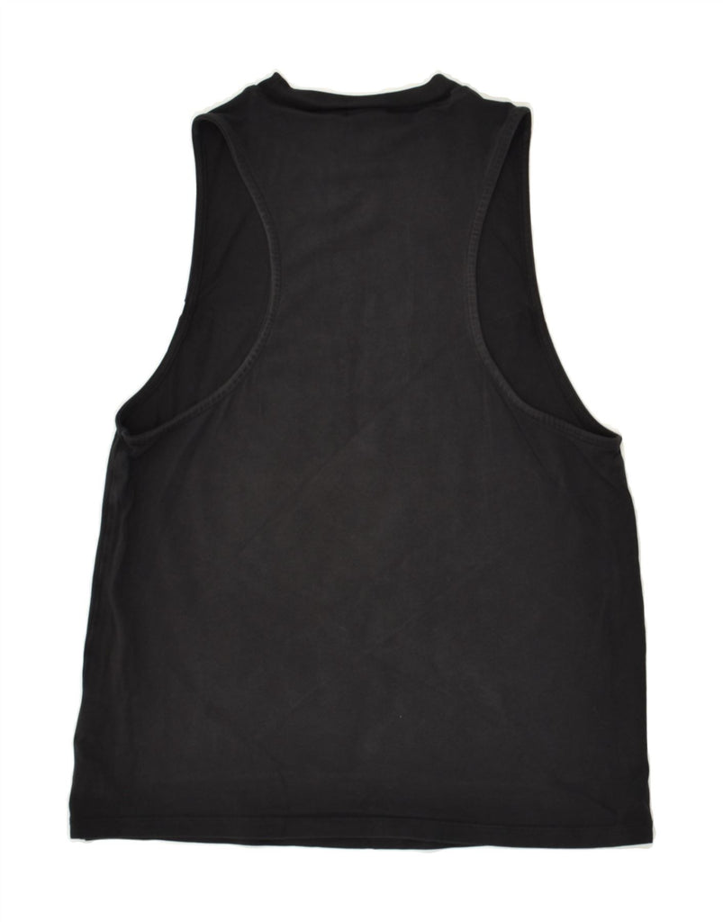 ADIDAS Womens Graphic Vest Top UK 12 Medium Black Cotton | Vintage Adidas | Thrift | Second-Hand Adidas | Used Clothing | Messina Hembry 