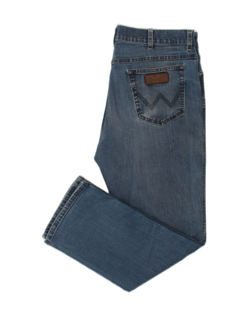 WRANGLER Mens Straight Jeans W38 L31 Blue | Vintage Wrangler | Thrift | Second-Hand Wrangler | Used Clothing | Messina Hembry 