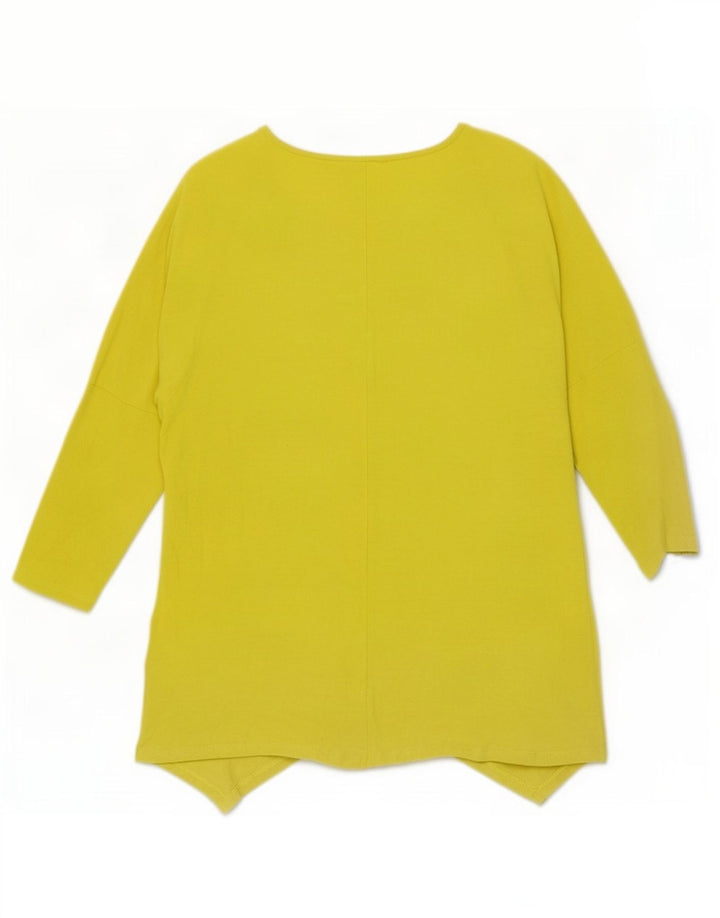Phase Eight Womens Oversized 3/4 Sleeve Tunic Top UK 10 Small Yellow