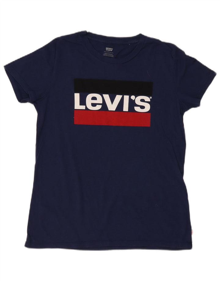 LEVI'S Mens Graphic T-Shirt Top Small Navy Blue