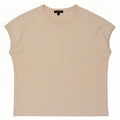 Massimo Dutti Womens T-Shirt Top UK 14 Medium Beige