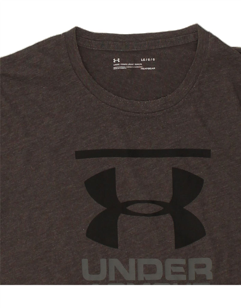 UNDER ARMOUR Mens Graphic T-Shirt Top Large Grey | Vintage Under Armour | Thrift | Second-Hand Under Armour | Used Clothing | Messina Hembry 