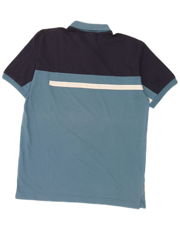 Sergio Tacchini Mens Polo Shirt 2XL Blue Colourblock Cotton