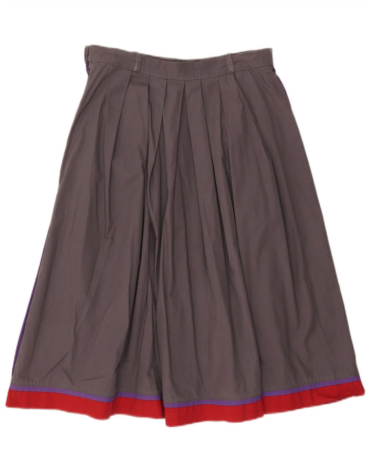 Vintage Womens Flared Skirt EU 40 Medium W28 Grey Colourblock