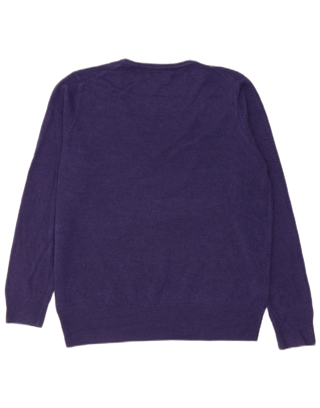 Marks & Spencer Womens V-Neck Jumper Sweater UK 14 Large Purple