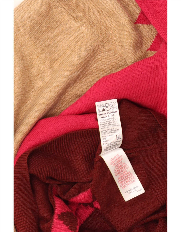 Marks & Spencer Womens Roll Neck Jumper Sweater UK 16 Large Pink