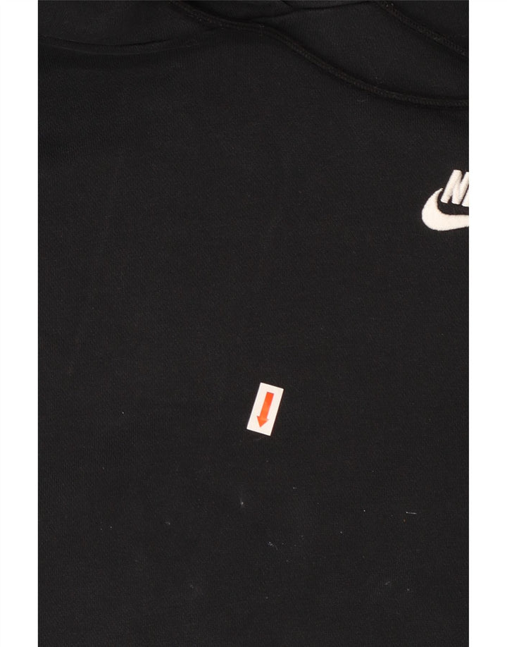 NIKE Womens Oversized Hoodie Jumper UK 14 Medium Black Cotton