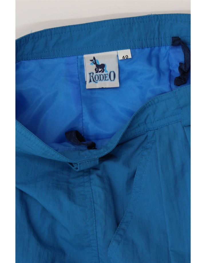 RODEO Womens Joggers Cargo Trousers IT 40 Small W28 L28 Blue Nylon