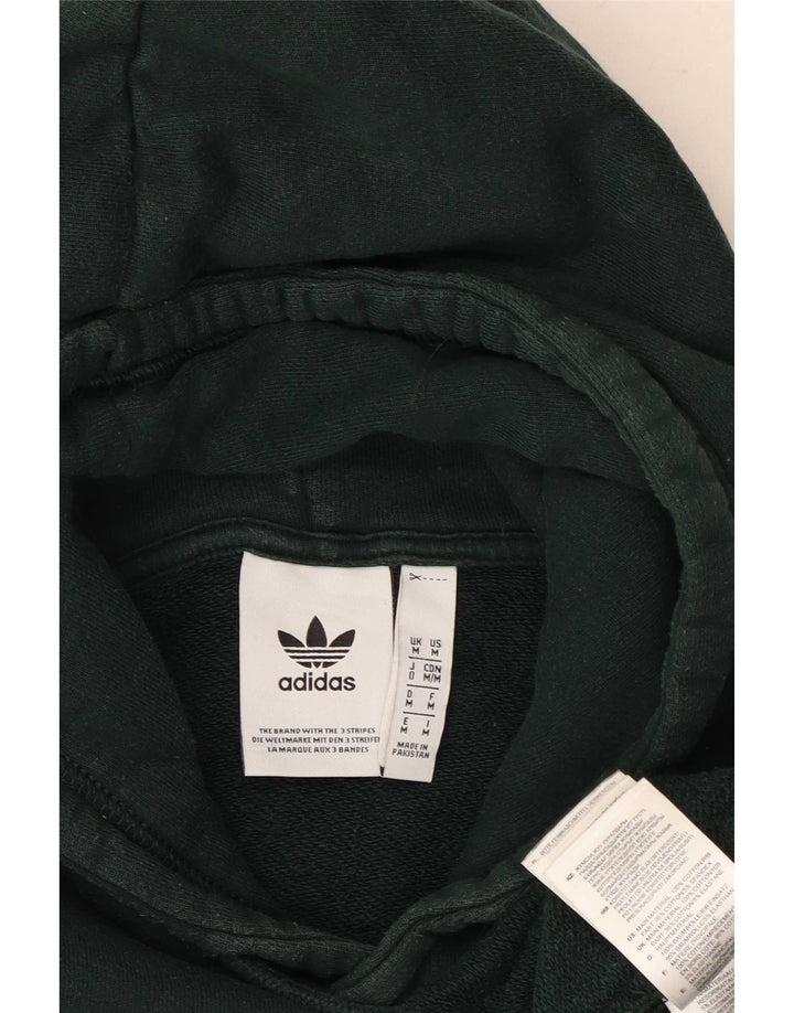 Adidas Mens Graphic Hoodie Jumper Medium Green Cotton