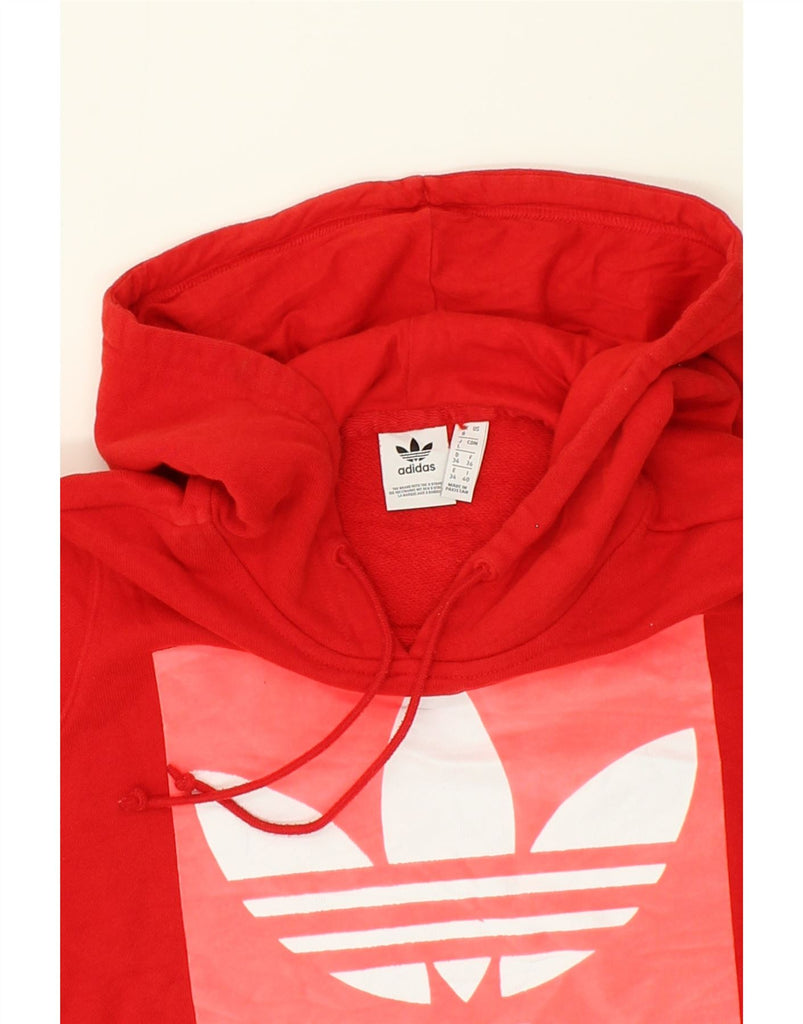 ADIDAS Womens Graphic Hoodie Jumper UK 8 Small Red | Vintage Adidas | Thrift | Second-Hand Adidas | Used Clothing | Messina Hembry 