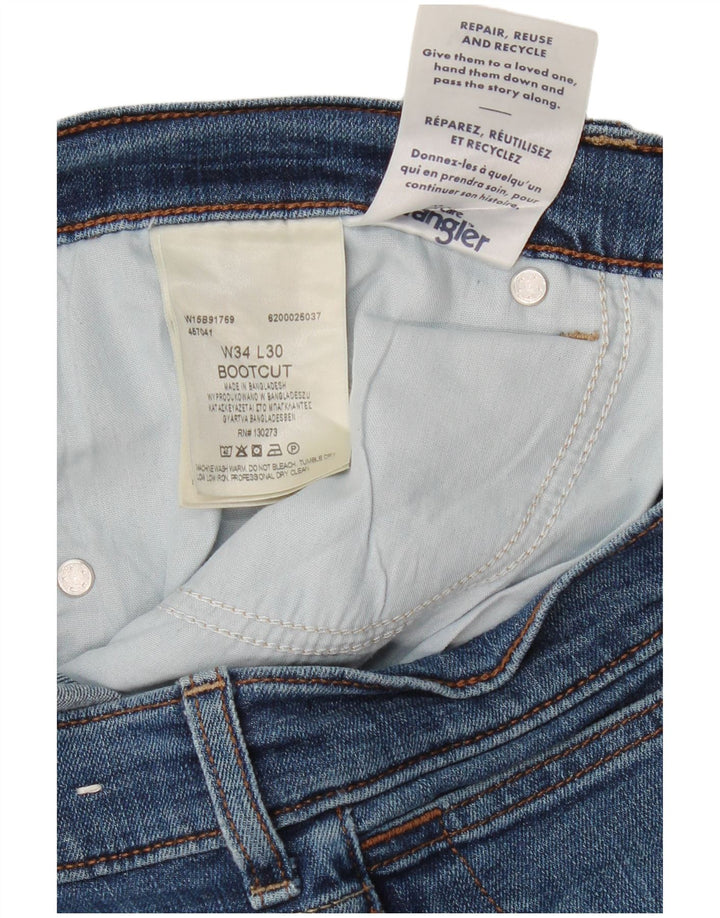 Wrangler Mens Bootcut Jeans W34 L30 Blue Cotton