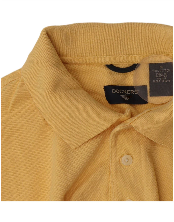 Dockers Mens Polo Shirt Medium Yellow Cotton