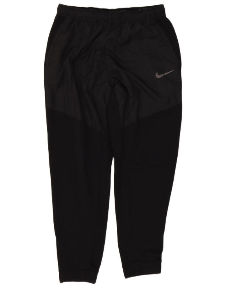 Nike Mens Dri Fit Tracksuit Trousers Joggers Large Black Polyester