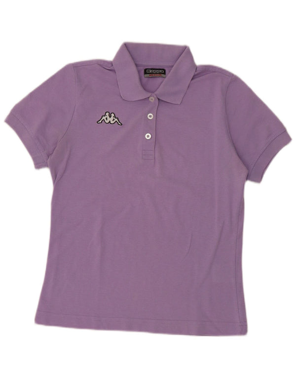 Kappa Womens Polo Shirt UK 12 Medium Purple Cotton