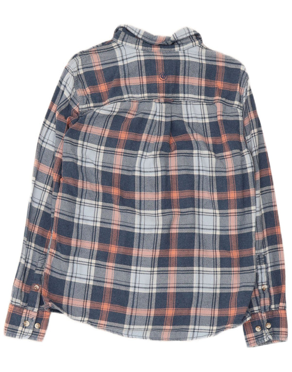 Fat Face Mens Flannel Shirt Small Blue Check Cotton