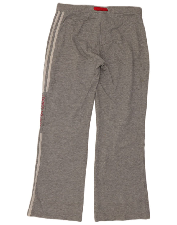 Adidas Womens Graphic Tracksuit Trousers UK 10 Small Grey Cotton Sports