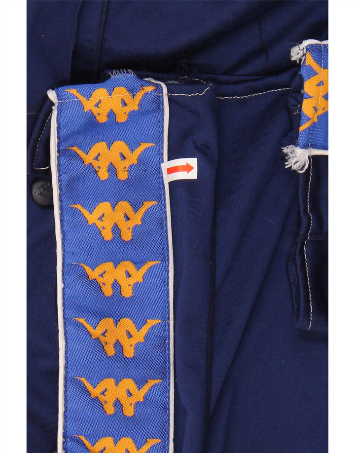 KAPPA Mens Graphic Tracksuit Trousers Small  Navy Blue Colourblock